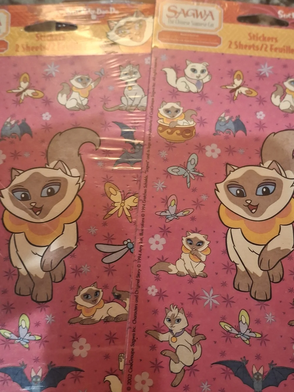 Vintage 2002 Stickety-Doo-Da Sticker Pack Lot Popples Sagwa American Greetings